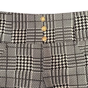 Shein Women’s 14W 1X Curvy Black White Glen Plaid Pull On Elastic Waist Pants